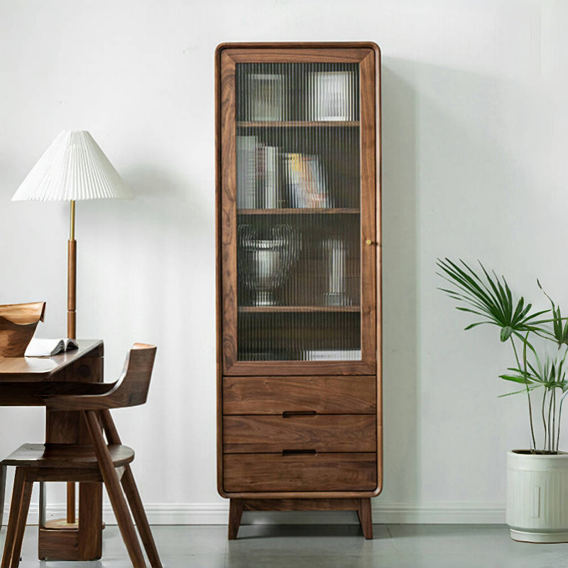 Simple and Classic Solid Wood Display Cabinet