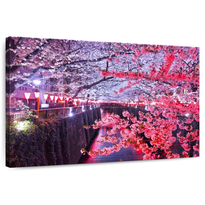 Nicci Meguro River At Spring, 32'' H x 48'' W