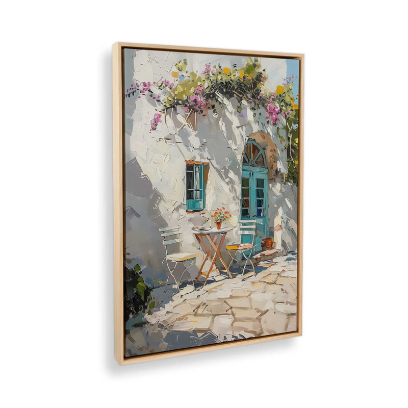 Impression sur toile Bougainville Break, 8 po x 12 po, Cadre flottant en érable américain
