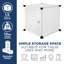 Work-It! Organisateur de rangement cubique, 6 cubes, étagères de rangement portatives empilables