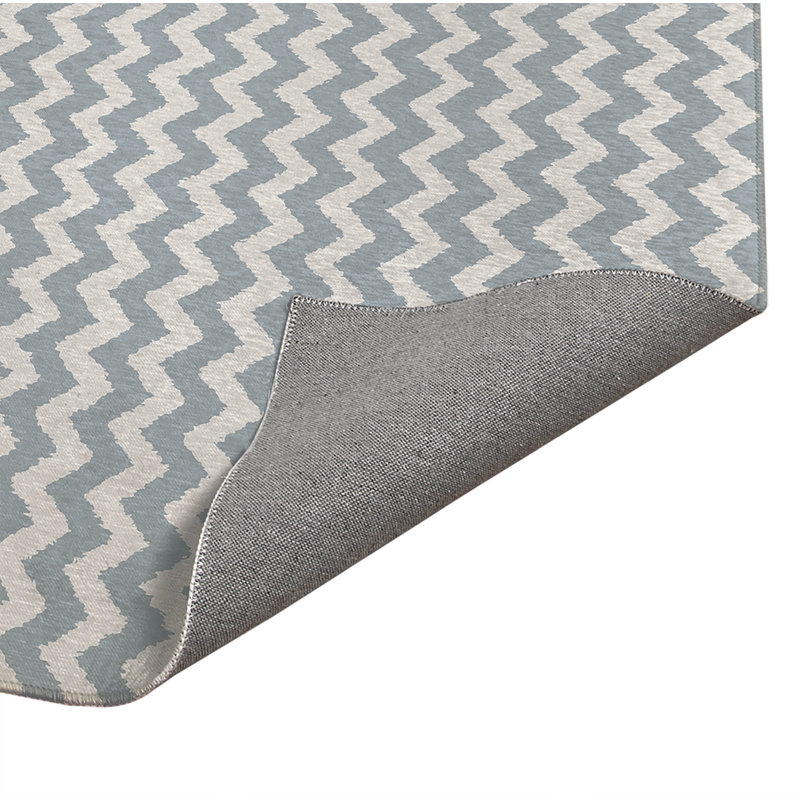 Tapis de cuisine Chevy Tribal, Rectangulaire 3 pi x 5 pi, Bleu ardoise