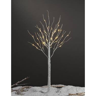 Glittered Silver Birch Tree Branch Bundle 3-4 ft (4 branches) - Candles4Less