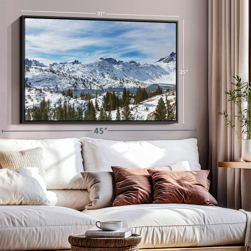 «Sierra Nevada Mountain Scene», reproduction sur toile, H 25 po x l 37 po