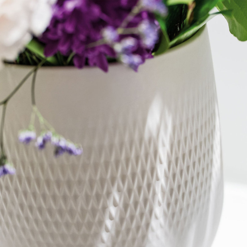 Grand vase Villeroy & Boch, H 5,5 po x l 5 po x P 5 po, Blanc mat