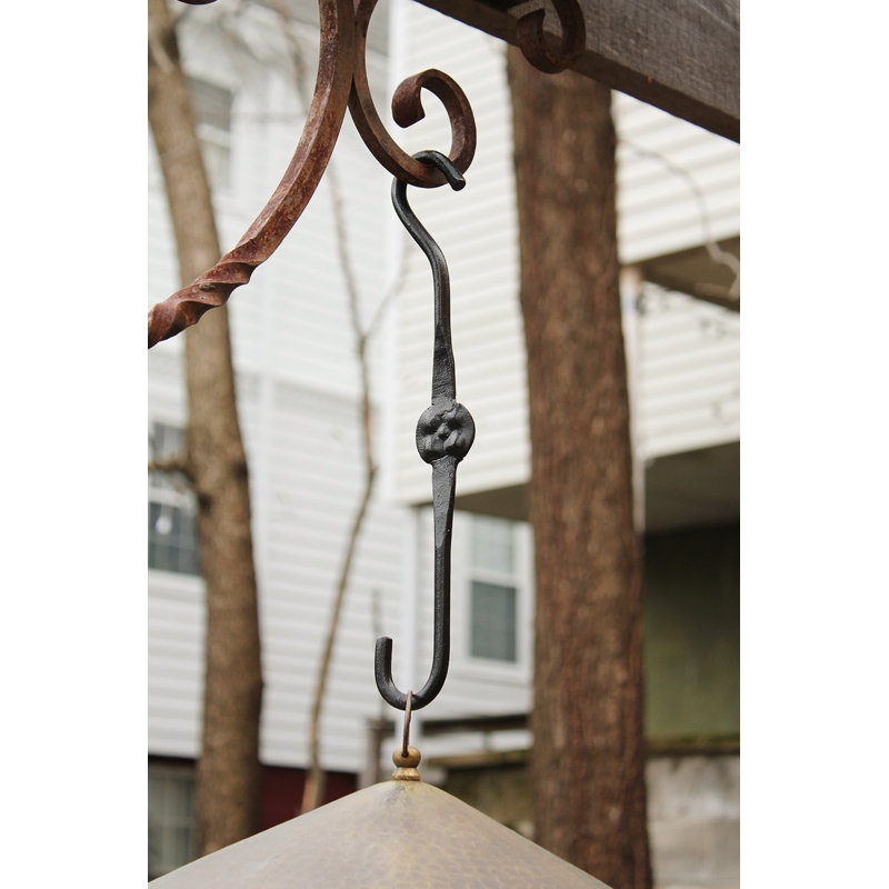 Metal Weather Resistant Hook Plant Stand, 15.75" H x 1.5" W x 1.5" D