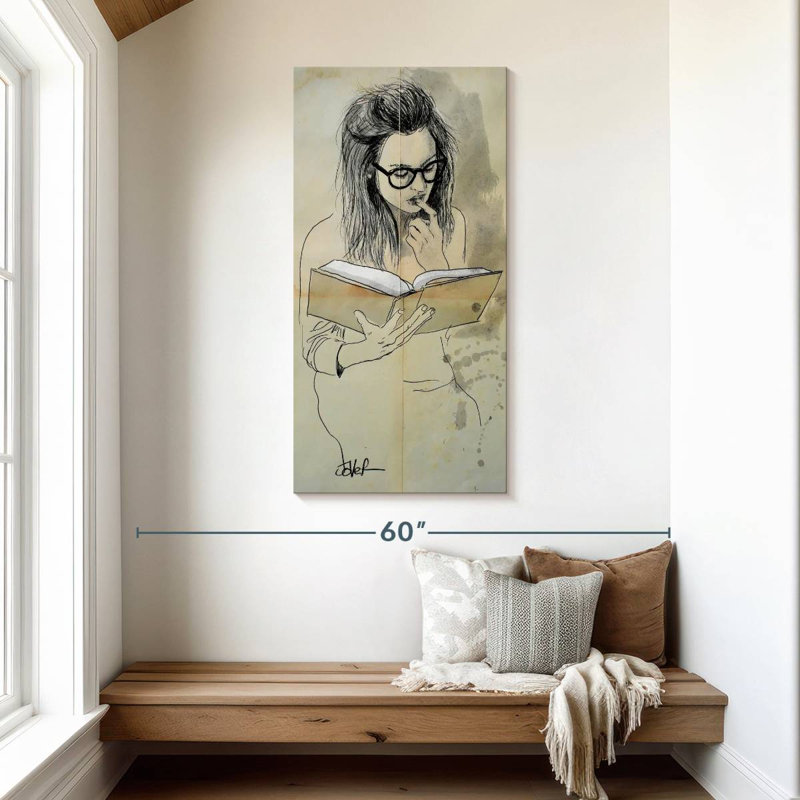 Book Girl, 48" H x 24" W