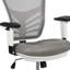 Mid-Back Mesh Ergonomic Drafting Chair with Adjustable Chrome Foot Ring, Adjustable Arms-2033867498-2033867497