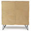 Ensemble de 2 grandes armoires de rangement avec portes Hunter en bois de manguier massif 39 W naturel