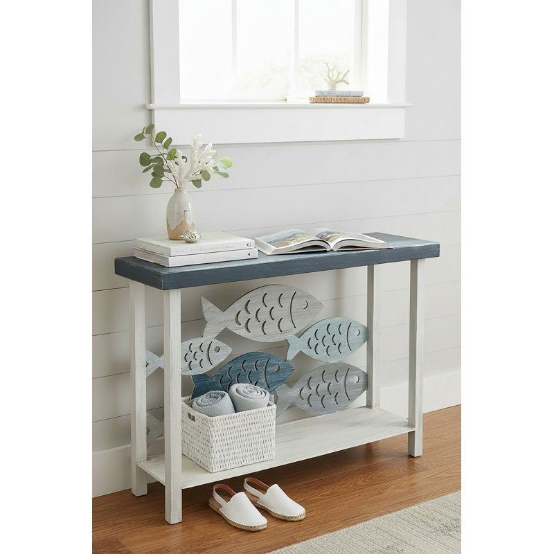 COTTAGE / TABLE DE SOFA RECTANGLE EN FAUTEUIL AVEC ECOLE DE POISSON