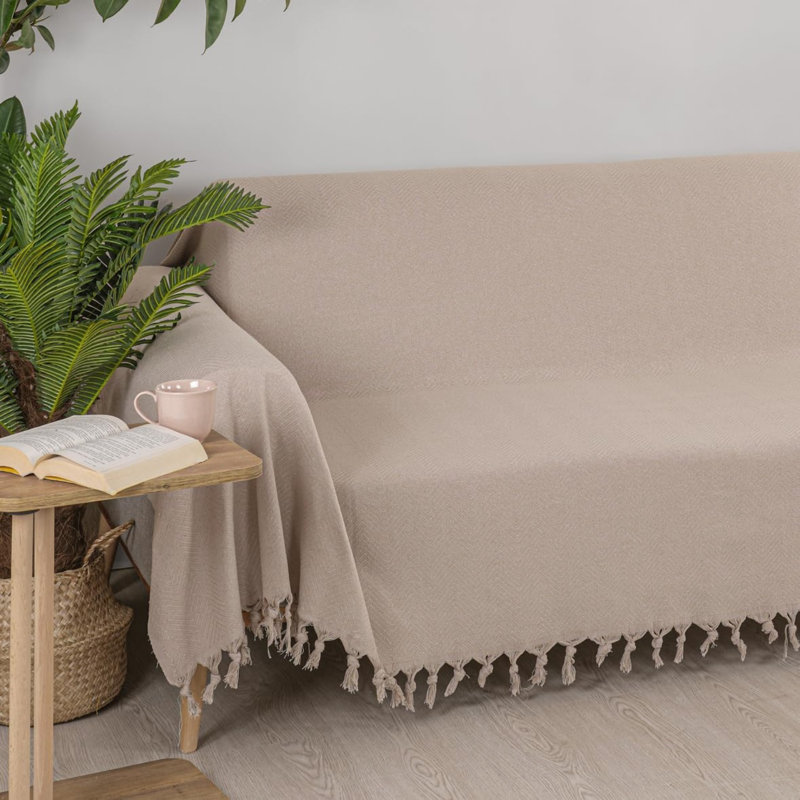 Throw Blanket, 300cm x 180cm, Beige