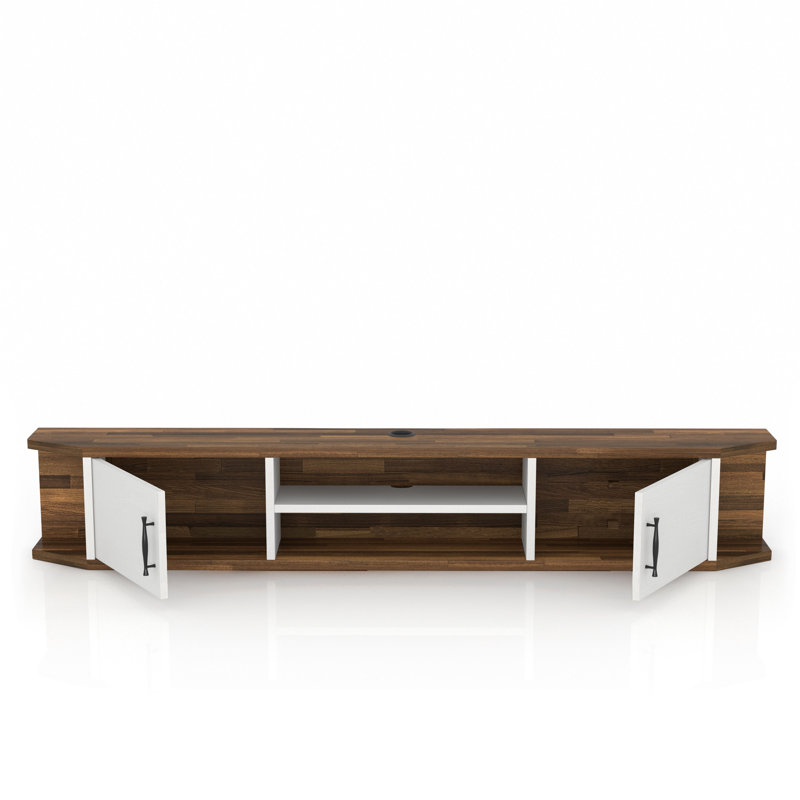 Meuble télé flottant pour téléviseur de 65 po ou moins , Blanc