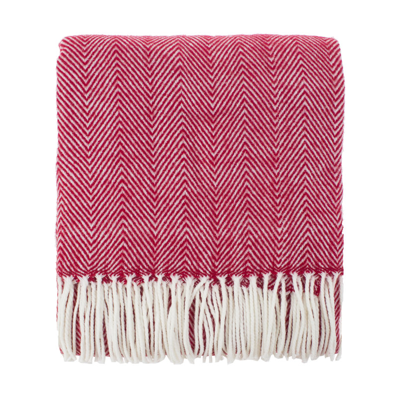 Jeté à franges Aqua, Rouge