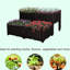 Boîte de jardin surélevée brune avec pieds et jardin, avec jardinière 4 pièces pour légumes, herbes, fleurs, lit en plastique