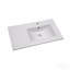 Comptoir de meuble-lavabo simple rectangulaire 32 po x 18 po blanc avec 1 trou de robinet et trop-plein (lavabo seulement), comptoir gauche spacieux pour un rangement pratique maximum