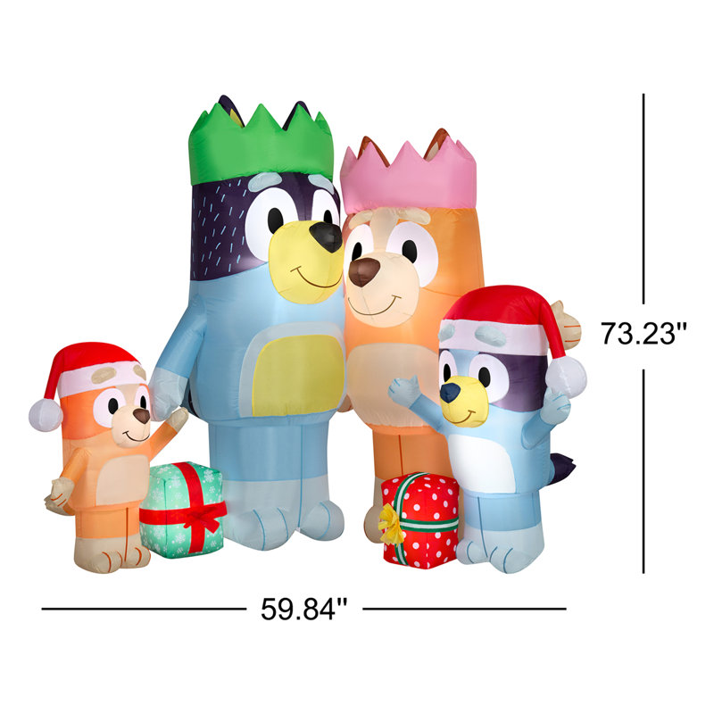 Noël gonflable de Noël et scène de famille