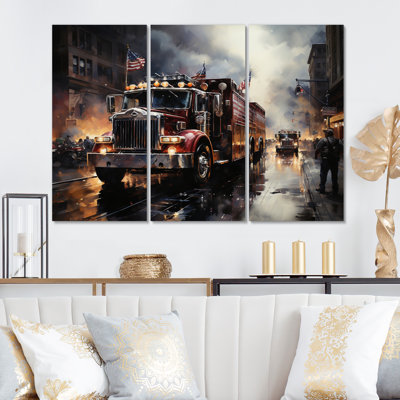 " Fire Truck I " 3 - Pieces