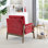Kelly Mid-Century Modern Velvet Accent Armchair