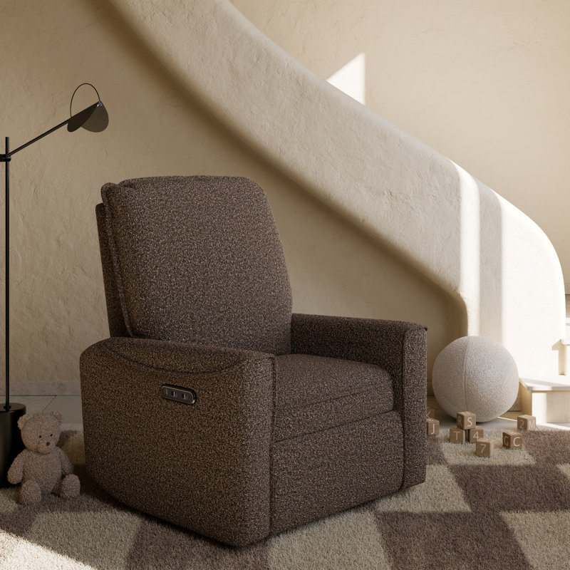 Santos Deluxe Nursery Power Recliner Swivel Glider, Mountain Brown Boucle