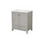 Meuble-lavabo autoportant de 30 pouces avec lavabo, comptoir en marbre d'ingénierie Carrara avec lavabo rectangulaire encastré en céramique, grande porte de rangement à fermeture en douceur-843253876