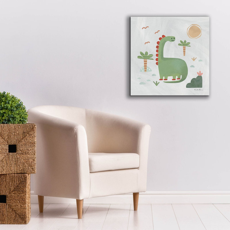  «Dino Fun 1» par Farida Zaman, art mural sur toile, 26 po x 26 po, H 26 po x l 26 po