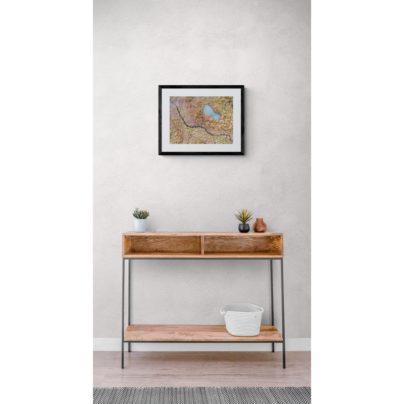 Abstract Aerial Landscape VIII Print by Frank Peters, 25" H x 33" W x 2" D, Black Framed Canvas, No Mat