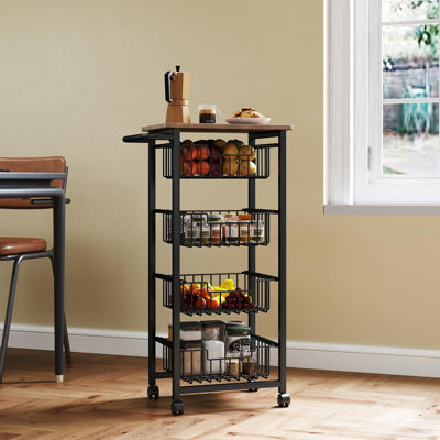 43 cm W Kitchen Cart with Top