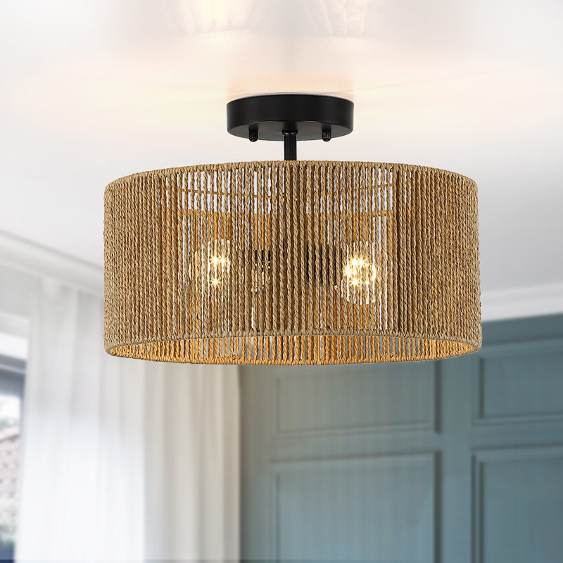 Semi Flush Mount, Natural