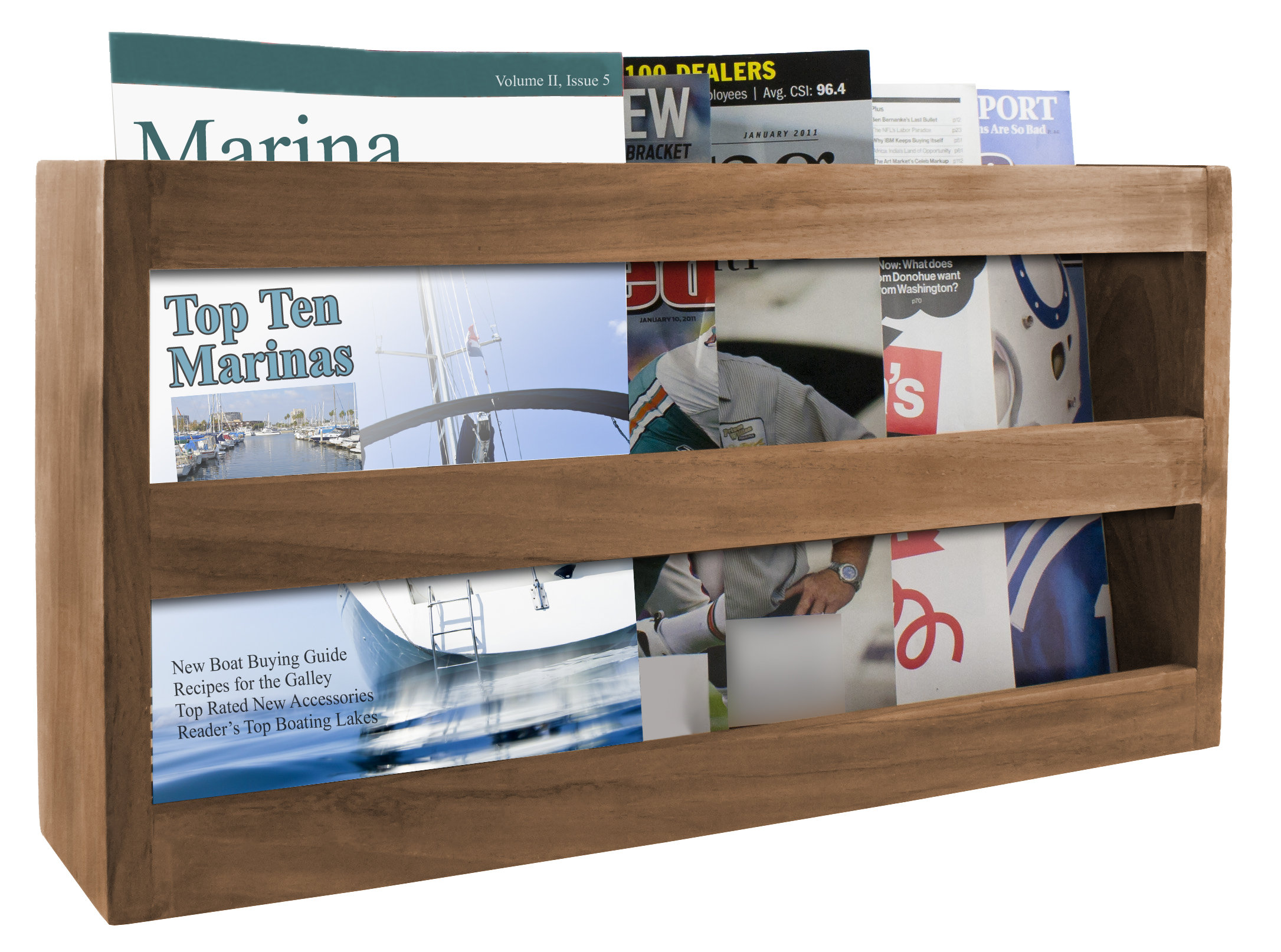 August Grove® Tippett Double Wide Magazine Rack & Reviews | Wayfair