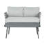 Causeuse et table en acier, gris-1951320178-1951320179
