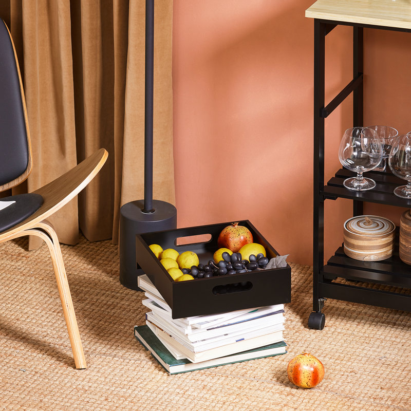 Ryland Kitchen Trolley, Natural, Black