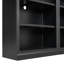 Bibliothèque Moderne 5, tablettes réglables, DEL, bois massif et noir pour bibliothèque de cinéma maison, cadre, tableau, chambre d'amis
