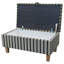 50.8cm Wide Rectangle Striped Footstool Ottoman with Storage