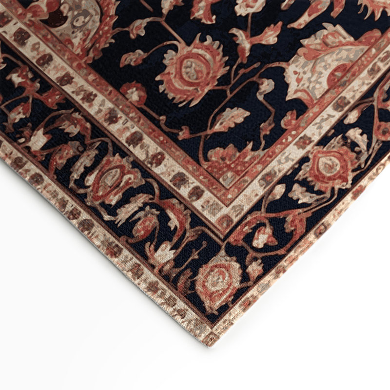 Persian Purple Indoor and Outdoor Area Rug, Rectangle 9' x 12'