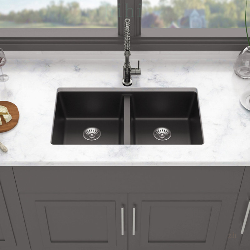 Undermount Double Bowl Quartz Kitchen Sink