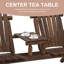 2 chaises en bois avec table, séduisante pour la cour extérieure, patio, terrasse, porche - foyer confortable