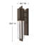 Applique murale d'extérieur en aluminium massif de H 15,5 po x l 4,5 po Bandit-781382217-681831153-681831148
