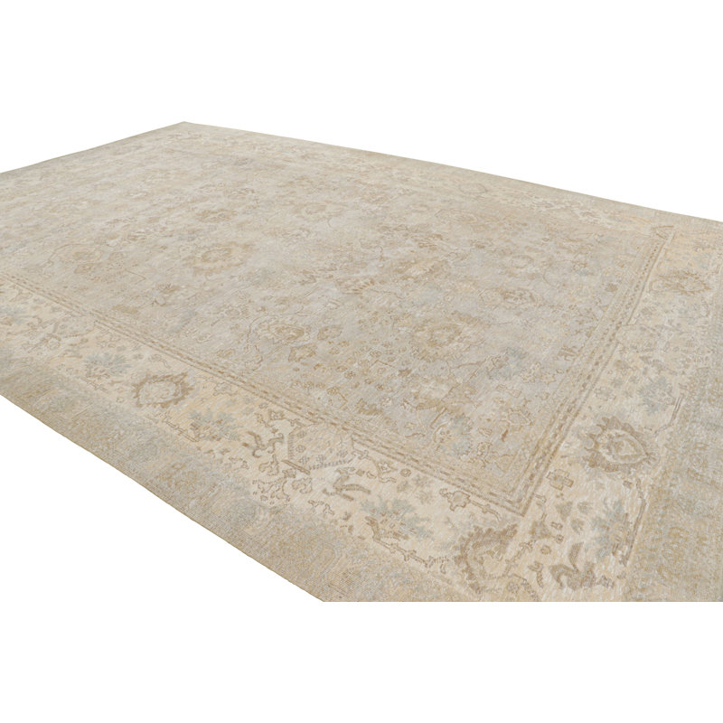 Modern Classics Hand Knotted Floral Area Rug, Rectangle 5' x 8'
