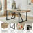 Modern Farmhouse 5-piece Dining Set With Rectangular Table & 4 Pu Leather Chairs
