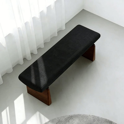 Banc rembourré noir