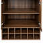 Armoire à vin murale avec portes vitrées et rangement pour bouteilles