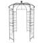 Pavillon de jardin en fer 81,3 po x 114,2 po, arche de jardin, noir, écaillage
