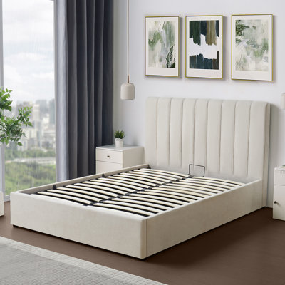 Evelynne Fabric Ottoman Bed Frame with Storage - 