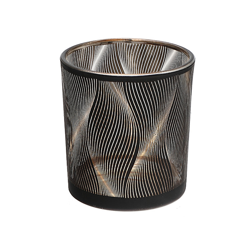 Glass Tabletop Votive Holder, 3.15" H x 3" W x 3" D