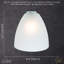 12cm H Glass Lamp Shade in White