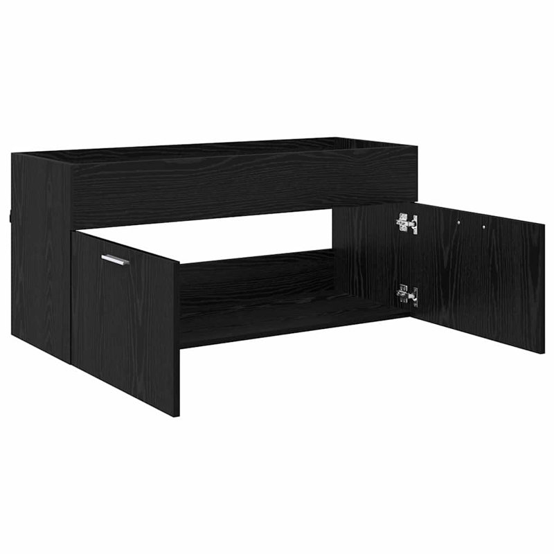 100cm Bathroom Vanity Base Only, Black Oak