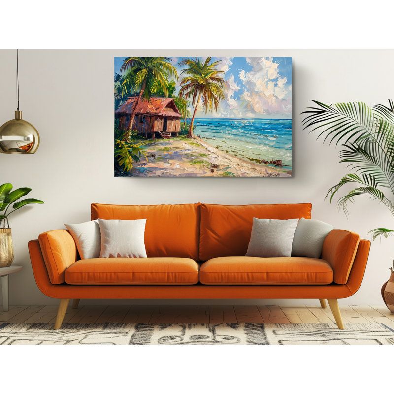 Reproduction d'art sur toile, "Bungalov", H 24 po x l 36 po