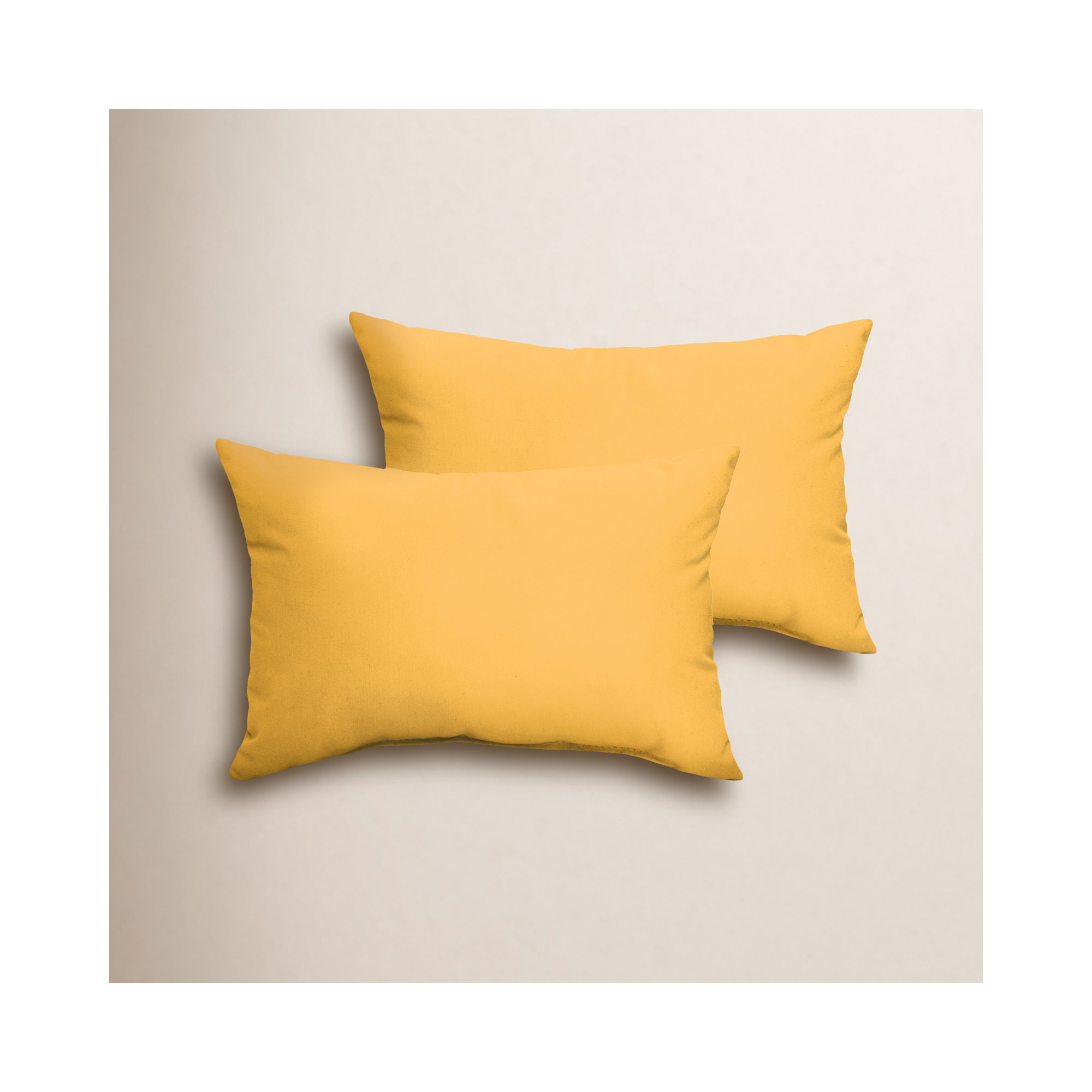 Almeda Indoor/Outdoor Lumbar Throw Pillow, Fresco Daffodil, 12" x 18"