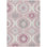 3' X 5' Pink Blush And Gray Medallion Washable Indoor Outdoor Area Rug