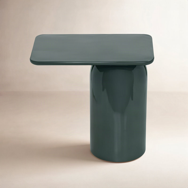 Tommie End Table, Obsidian Green