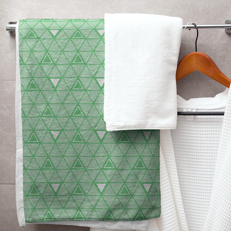Serviette de bain Classic, Vert/gris
